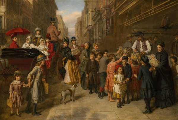 Main Product Photo of Poverty And Wealth  Painting by Adolf Heinrich-Hansen