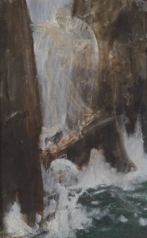 Irrfahrt des Odysseus by Adolf Hiremy-Hirschl Oil Painting