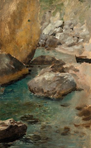 Italienische Bucht by Adolf Hiremy-Hirschl Oil Painting