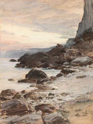 Sudliche Kuste by Adolf Hiremy-Hirschl Oil Painting