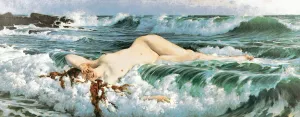 The birth of Venus by Adolf Hiremy-Hirschl Oil Painting