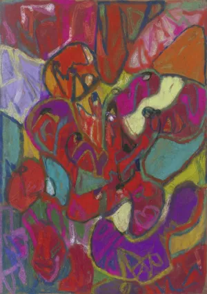 Abstrakte Komposition, Hochformat by Adolf Holzel Oil Painting