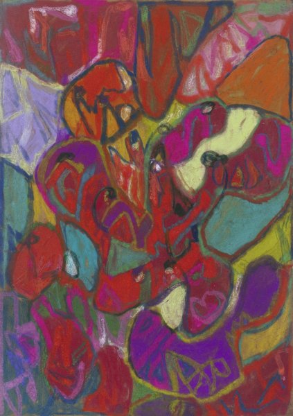 Main Product Photo of Abstrakte Komposition, Hochformat Painting by Adolf Holzel