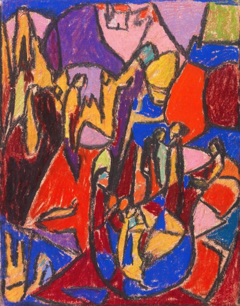 Main Product Photo of Anbetung  Painting by Adolf Holzel