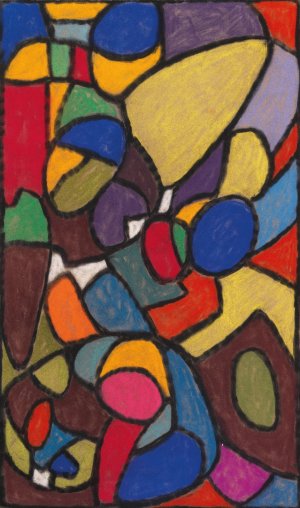 Glasfensterentwurf by Adolf Holzel Oil Painting