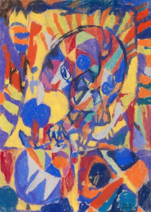 Komposition by Adolf Holzel Oil Painting