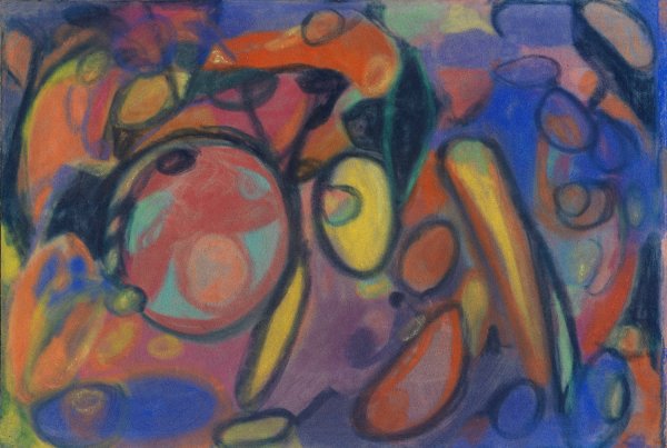 Main Product Photo of Komposition mit Kreis  Painting by Adolf Holzel