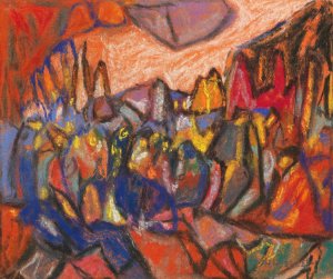 Komposition by Adolf Holzel Oil Painting