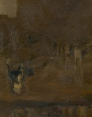 Landschaftsstudie aus Dachau by Adolf Holzel Oil Painting