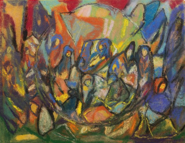 Ohne Titel  by Adolf Holzel - Hand-Painted Oil Painting Reproduction