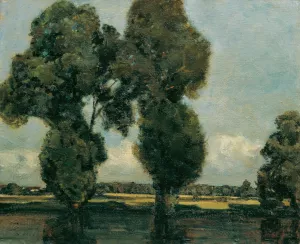 Silberpappeln Oil painting by Adolf Holzel