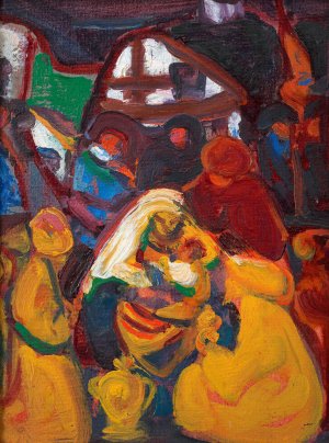 The three kings by Adolf Holzel Oil Painting