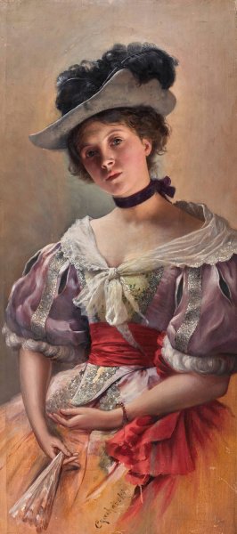 Who is Slimmer by Adolf Humborg Oil Painting