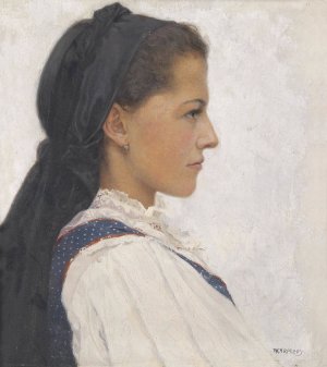 Die Mali by Adolf Karpellus Oil Painting