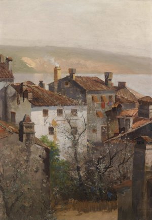 Fruhling in Istrien by Adolf Kaufmann Oil Painting