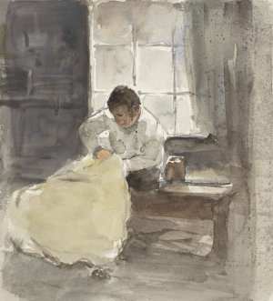 Naaister by Adolf Le Comte Oil Painting