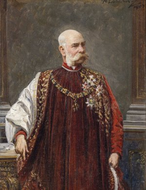 Franz Joseph by Adolf Liebscher Oil Painting