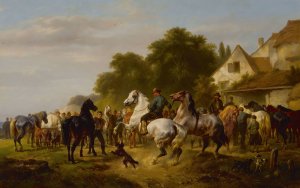 In The Parlour by Adolf Lins Oil Painting