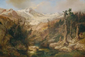 Rauriser Goldberggletscher Oil painting by Adolf Obermullner
