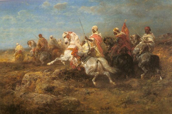 Main Product Photo of Arabian Patrol Painting by Adolf Schreyer