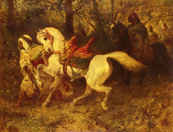 Main Product Photo of On The March Painting by Adolf Schreyer