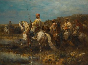 The Advance by Adolf Schreyer Oil Painting