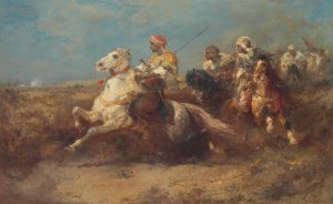 The Ambush by Adolf Schreyer Oil Painting
