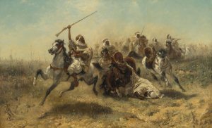 The Charge by Adolf Schreyer Oil Painting