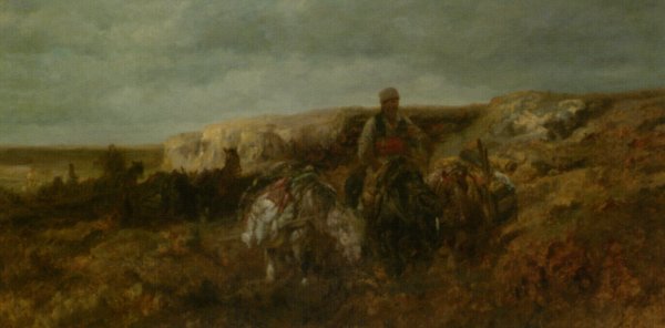 Main Product Photo of The Pass Over the Hills Painting by Adolf Schreyer