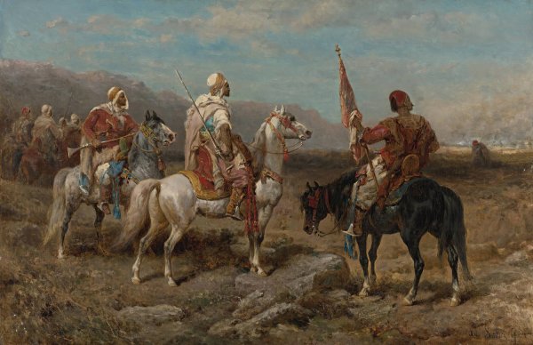Main Product Photo of The Raid Painting by Adolf Schreyer