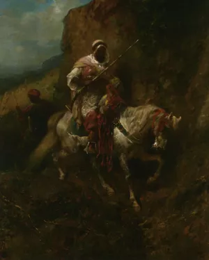 The Warrior by Adolf Schreyer Oil Painting