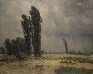 Flood by Adolf Stabli Oil Painting