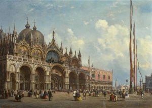 St Mark's Square, Venice Oil painting by Adolf Sukkert