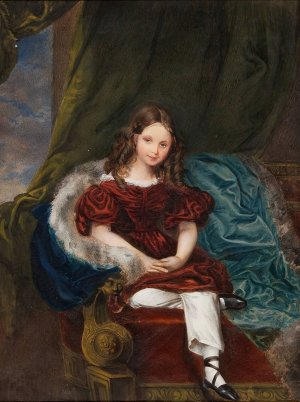 Portrait of a Young Lady Oil painting by Adolf Theer