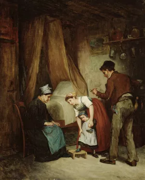 A French Cobbler by Adolf Von Becker Oil Painting