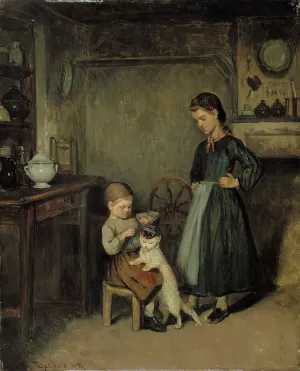 A French Interior by Adolf Von Becker Oil Painting