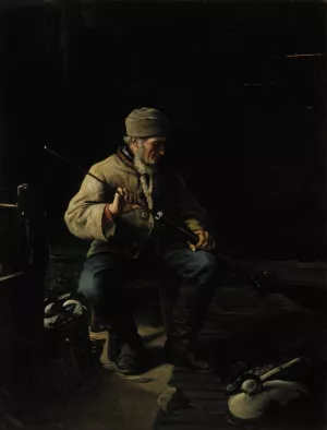 Before The Chase by Adolf Von Becker Oil Painting