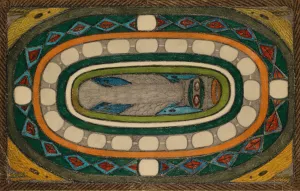 Denkmal und Waappen des Riesen Stadt Theils, Taller Ring, in der Riesen Stadt, Granada by Adolf Wolfli Oil Painting