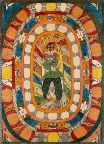 Main Product Photo of Der Bandaisan, Vulkahn und Riesen Gletscher in Japan  Painting by Adolf Wolfli