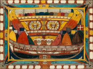 Der Gott Vatter Riesen Blitz Transparantt by Adolf Wolfli Oil Painting