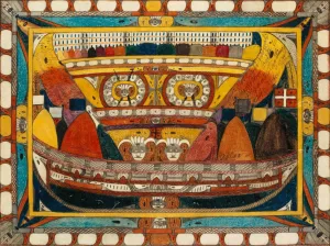 Der Gott Vatter Riesen Blitz Transparantt by Adolf Wolfli Oil Painting