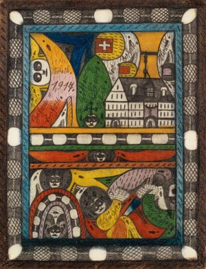 Der Zohrn, Schiiga und Land Jager by Adolf Wolfli Oil Painting