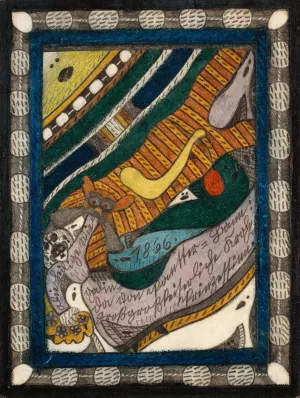 Die heilige Wiegalinda von Pantter Bann by Adolf Wolfli Oil Painting