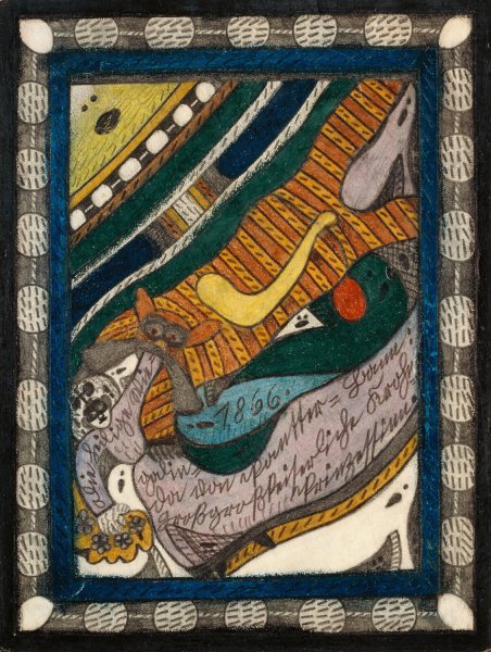 Die heilige Wiegalinda von Pantter Bann  by Adolf Wolfli - Hand-Painted Oil Painting Reproduction