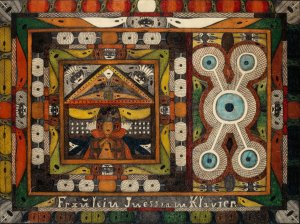 Fraulein Iness, am Klavier by Adolf Wolfli Oil Painting