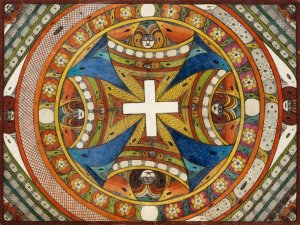 Roosali von Indien; Roosali von Rubland; Roosali von China; Und Roosali von Jappan im Skt. Adolf Roosa Gaarta by Adolf Wolfli Oil Painting