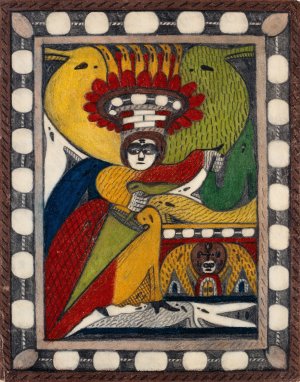 Skt. Adolf Thron, Alpa Roosali by Adolf Wolfli Oil Painting