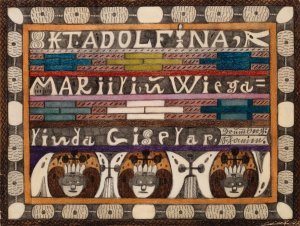 Skt. Adolfina, Mariili, und Wiegalinda Giselar by Adolf Wolfli Oil Painting