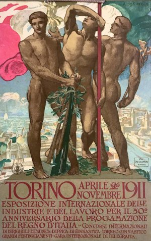 Torino, 1911 by Adolfo De Carolis Oil Painting