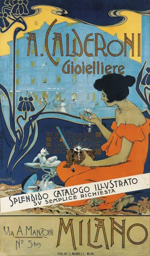 A. Calderoni Gioielliere by Adolfo Hohenstein Oil Painting